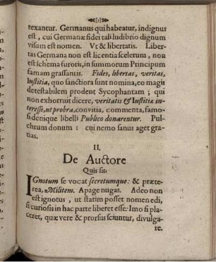 II. De Auctore. Quis sit