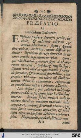 Praefatio Ad Candidum Lectorem.