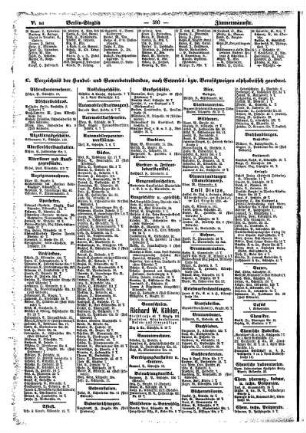 C. Verzeichniß der Handel= und Gewerbetreibenden, nach Erwerbs= bezw. Berufszweigen alphabetisch geordnet