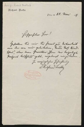 Brief an Unbekannt