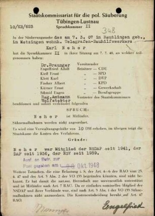 Neher, Karl