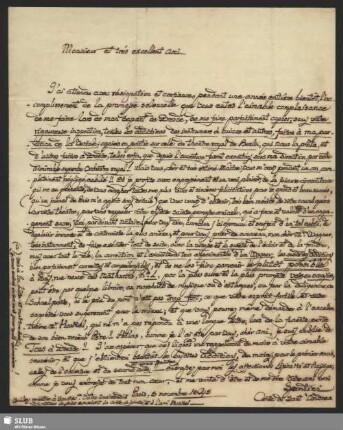 53. Spontini, Gaspare an Wagner, Richard, 05.11.1845 [und Visitenkarte mit Widmung]