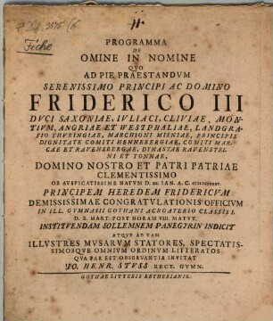 Programma de omine in nomine