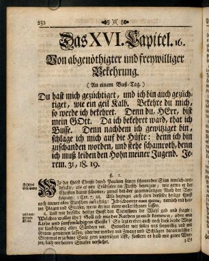 232-238, Das XVI. Capitel