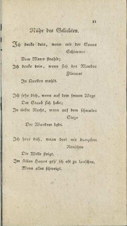 Nähe des Geliebten