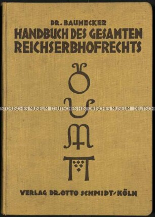 Handbuch über die Rechtsprechung des Erbhofrechts