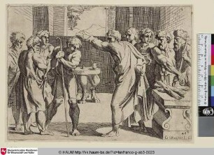 [David recevant l'onction de Samuel; Samuel salbt David]