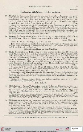 Holzschnittbücher. Reformation (Nr. 27-54)