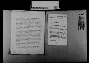 Schreiben von August Eisenlohr, Karlsruhe, an August Lamey: Neubesetzung einer Referendariatsstelle in Mannheim.