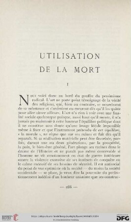 Utilisation de la mort