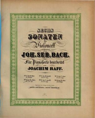Sechs Sonaten : für Violoncell. 4, In Es-Dur
