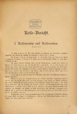 Bericht über eine im Auftrage der K. Bayer. Staatsregierung ausgeführten Reise nach Nordamerika und zur Columbischen Weltausstellung in Chicago : vom 30. Mai - 5. Aug. 1893, [1]. Bericht