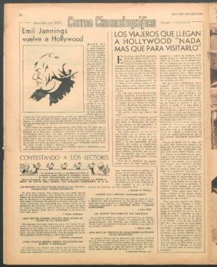 Emil Jannings vuelve a Hollywood