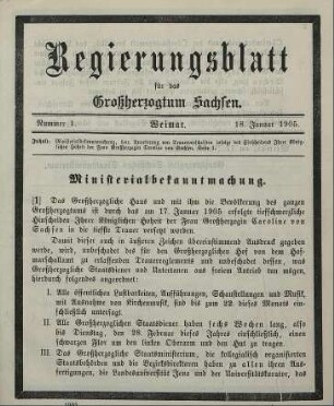 1905: Regierungsblatt für Sachsen-Weimar-Eisenach : auf das Jahr ...