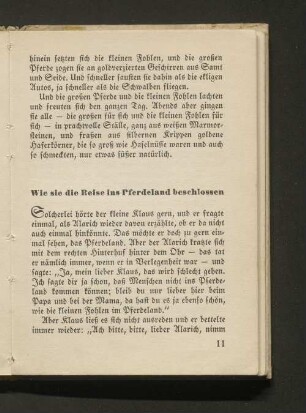 Wie sie die Reise ins Pferdeland beschlossen