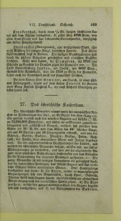 27. Das oestreichische Kaiserthum