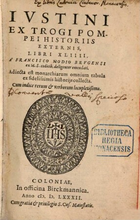 Ex Trogo Pompeio historiae Philipicae libri 44
