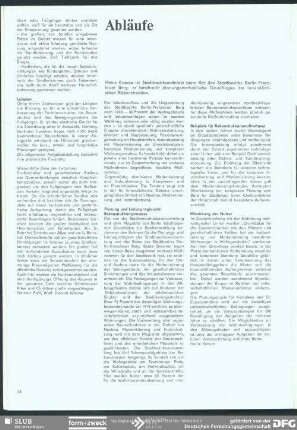 Abläufe : Innerstädtische Rekonstruktion: Beispiel Prenzlauer Berg