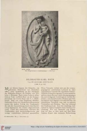 Bildhauer Karl Baur