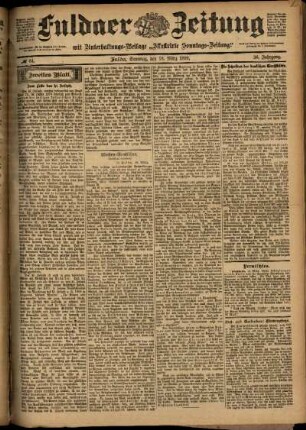 Zweite Ausgabe vom Samstag, den 18. März 1899.