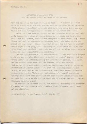 [W180]: Streitbar sein Leben lang : Vor 180 Jahren wurde Heinrich Heine geboren