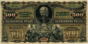 Geldschein, 500 Pesos, 25.8.1931