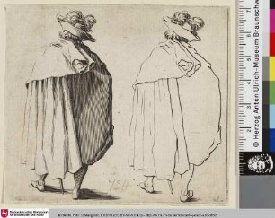 [Der Mann im weiten Mantel; Deux figures du mêmehomme couvert de son manteau]