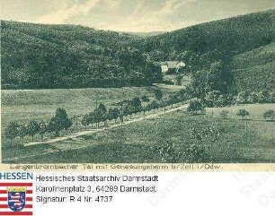 Zell im Odenwald, Langen-Brombacher Tal mit Genesungsheim Ernst Ludwig