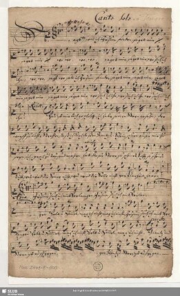 Canto Solo. o Tenore