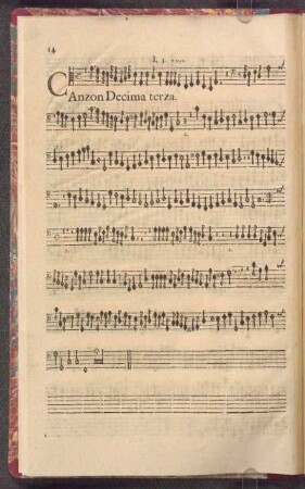 Canzon Decima terza.