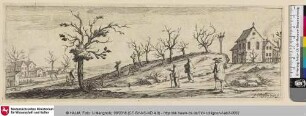 [Landschaft mit zwei Gehöften; Paysage avec deux fermes]