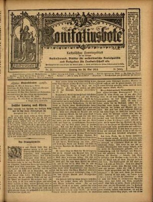 Ausgabe vom Sonntag, den 24. Mai 1914.