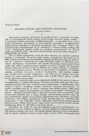 2: Historia sztuki jako historia humanizmu : problemy wybrane