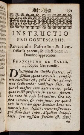 599-632, Instructio Pro Confessariis