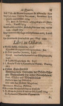 Libri in Octavo