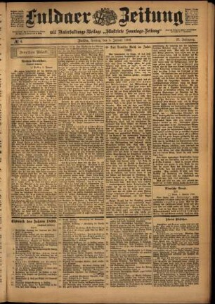 Zweite Ausgabe vom Freitag, den 05. Januar 1900.