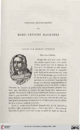 2. Pér. 21.1880: Nouveaux renseignements sur Marc-Antoine Raymondi : lettre à M. Georges Duplessis