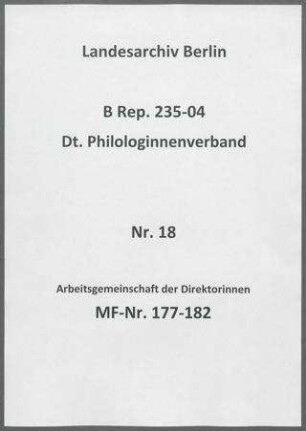 Arbeitsgemeinschaft der Direktorinnen