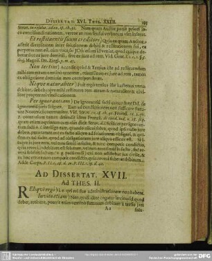 Ad Dissertat. XVII.