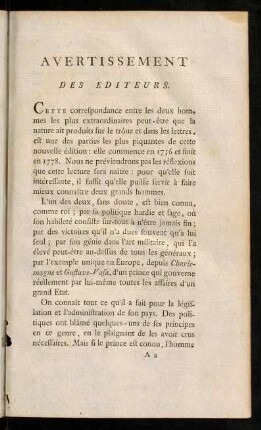 3-4, Avertissement des Editeurs.