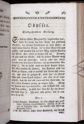 Odyssee. Siebzehender Gesang.