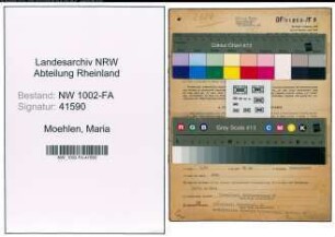 Entnazifizierung Maria Moehlen, geb. 17.07.1909 (Kauffrau)