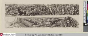 Ornament mit Leoparden, Hunden und Adlern