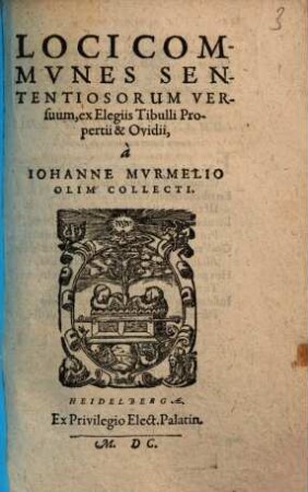 Loci Communes Sententiosorum Versuum