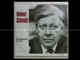 Abschiedsrede Helmut Schmidts im Bundestag, Plattenhülle