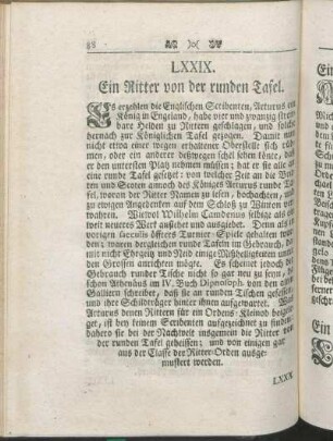 LXXIX. Ein Ritter von der runden Tafel.