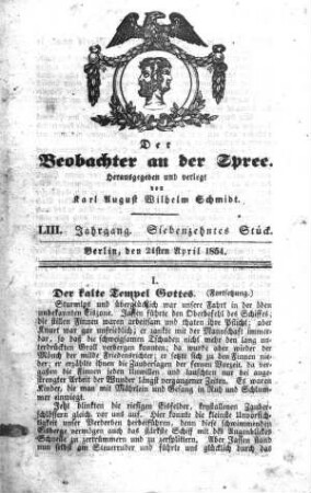 17. Stück, 24. April 1854