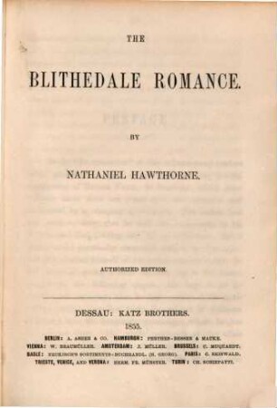 The Blithe date Romance