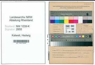 Entnazifizierung Hedwig Kalweit , geb. 04.10.1899 ()