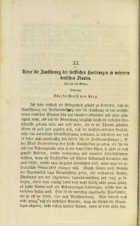 XI. Ueber die Ausführung der forstlichen Kartirungen in mehreren deutschen Staaten